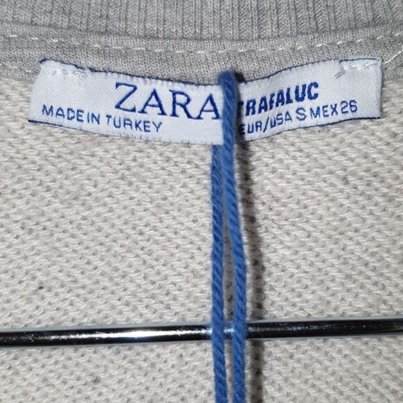 Zara Trafaluc Gray Sweatshirt Dress sz S - Picture 5 of 5